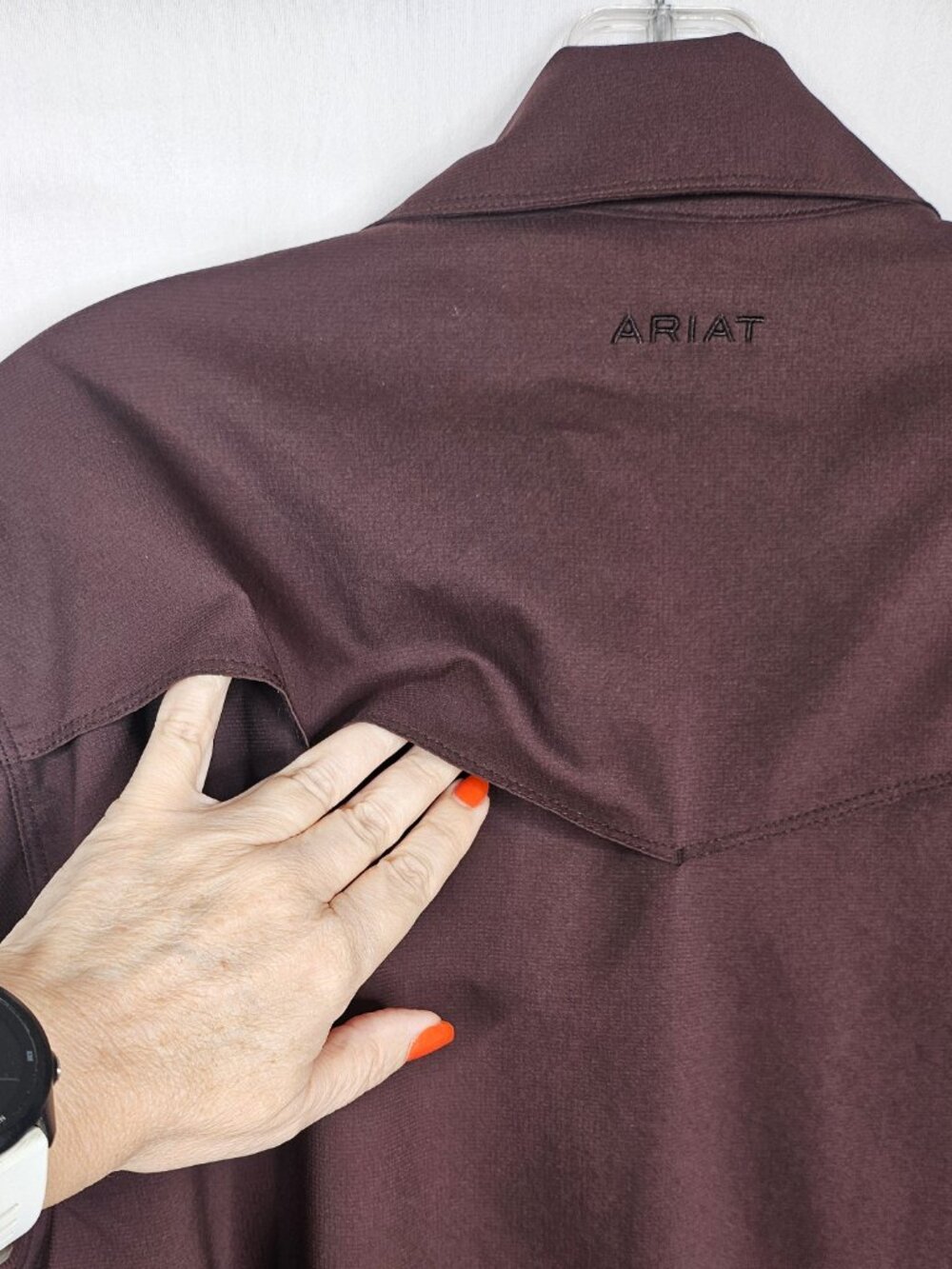AriatTEK | Snap Shirt Lightweight Western | Brown | Size M - Picture 3 of 14